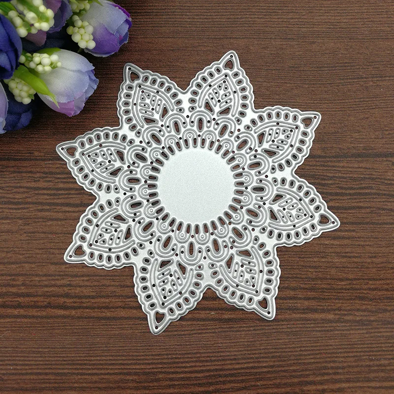 Flower Round Circle Metal Cutting Dies Stencil Scrapbooking Photo Album Card Paper Embossing Craft DIY