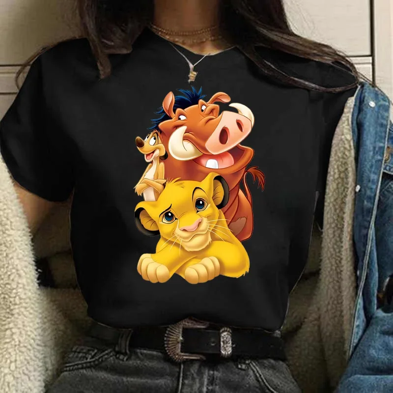 Anime T-shirt The Lion King Hakuna Matata Cartoon Women T Shirt Funny Cute Kawaii Tshirt Graphic Tees Odzież Damska Tops