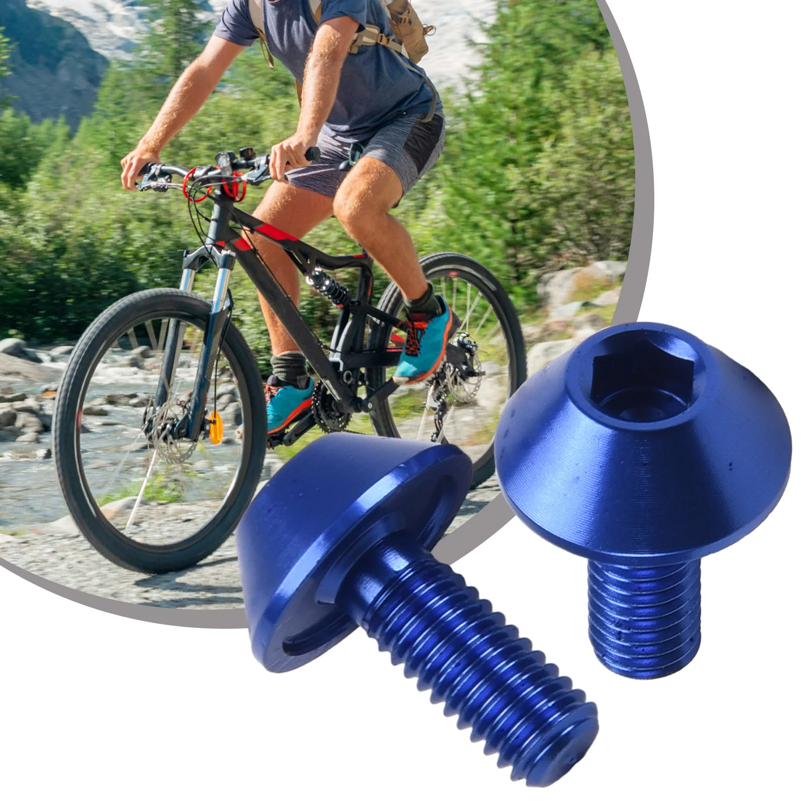 2pcs Bicycle Bottle Cage Screw Bolts Aluminum Alloy M5*12mm Bottle Holder Fixing Screws Bike Repairing Accessories