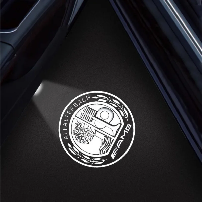 2/4 قطعة Led باب السيارة ترحيب ضوء شعار العارض لمرسيدس بنز W212 W205 AMG ML W166 W176 W177 W213 W246 GLB GLC GLA GLS GLE