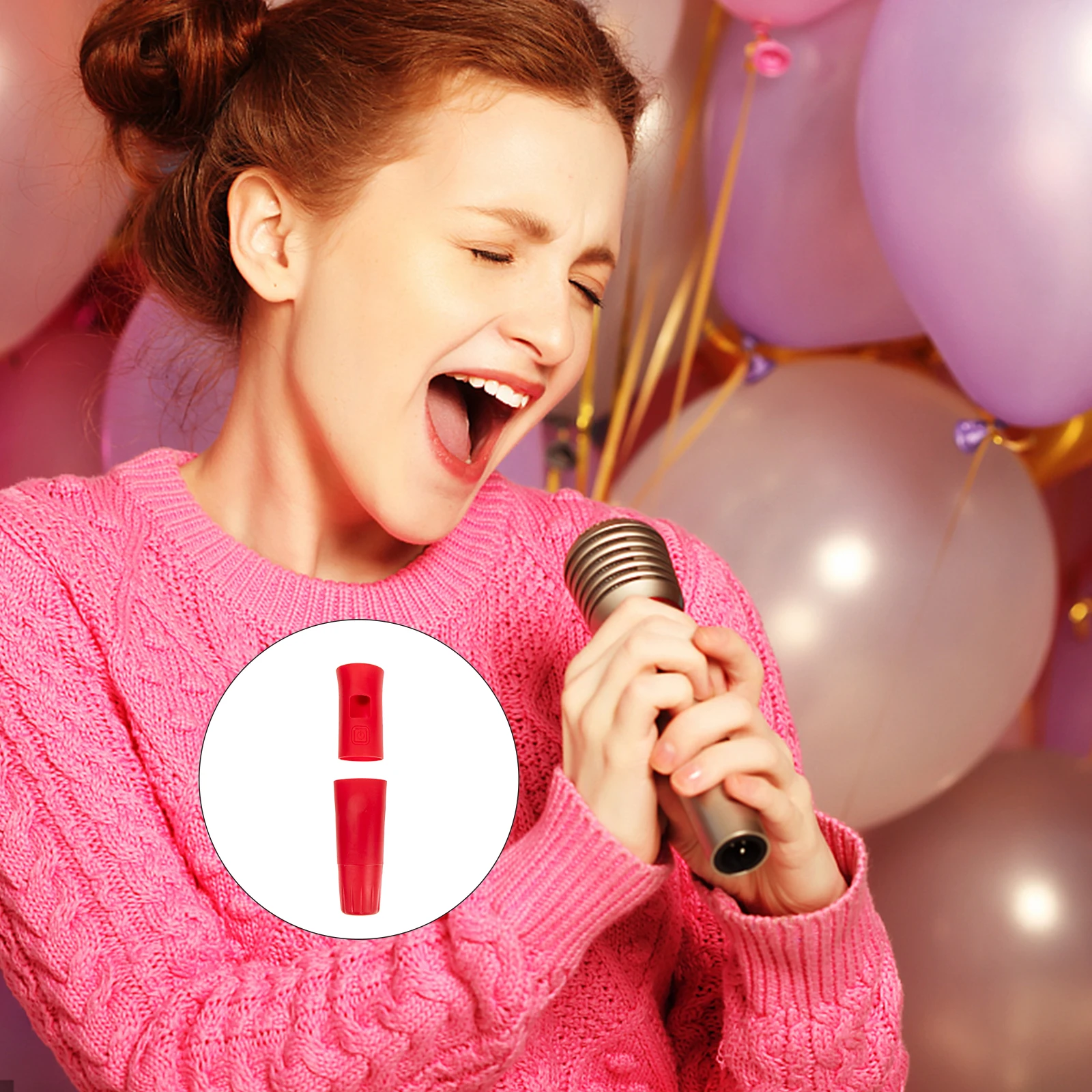 

1 set Anti-Fall Silicone Microphone Protector Shockproof Cover for KTV Stage Performance Reusable Mic Accessories Wireless