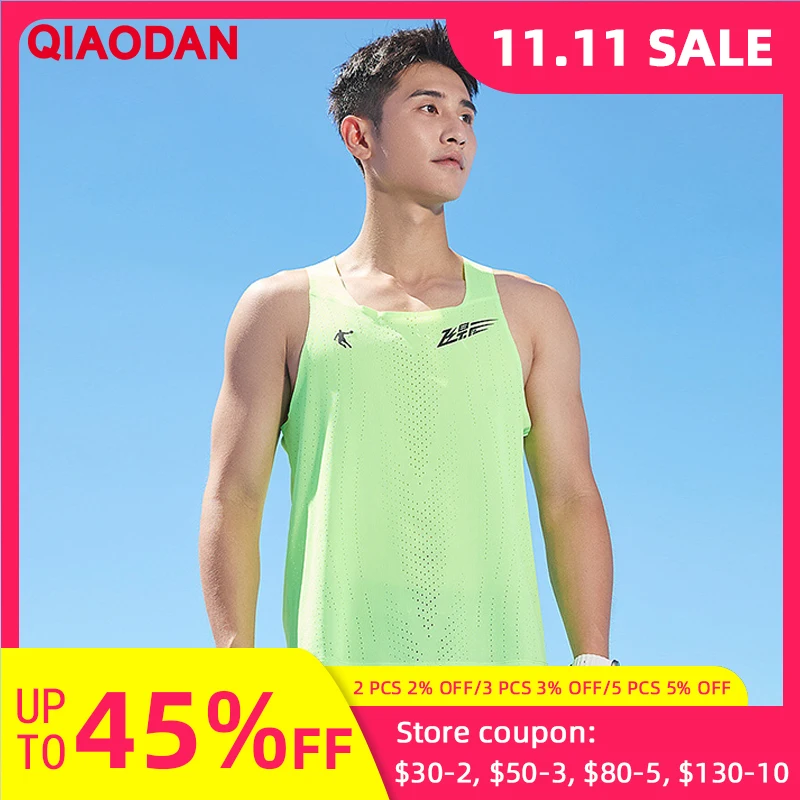 

Мужской спортивный жилет QIAODAN Feiying, лето 202, быстросохнущие ультралегкие дышащие тренировочные носимые спортивные топы XVS23241252R