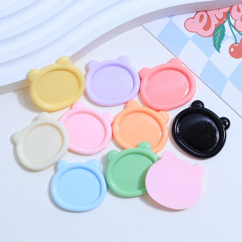 20Pcs Kawaii Bear Shape Plate Flat Back Resin Cabochons Scrapbooking DIY Jewelry Craft Decoration Accessories Colorful Bears