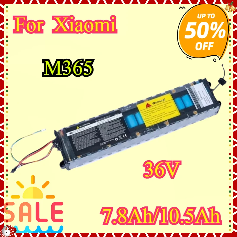 

For Xiaomi M365 36V Scooter Battery 7800mAh Litium-Ion Rechargeable Battery Pack Communication Interface Discharge Tail Light