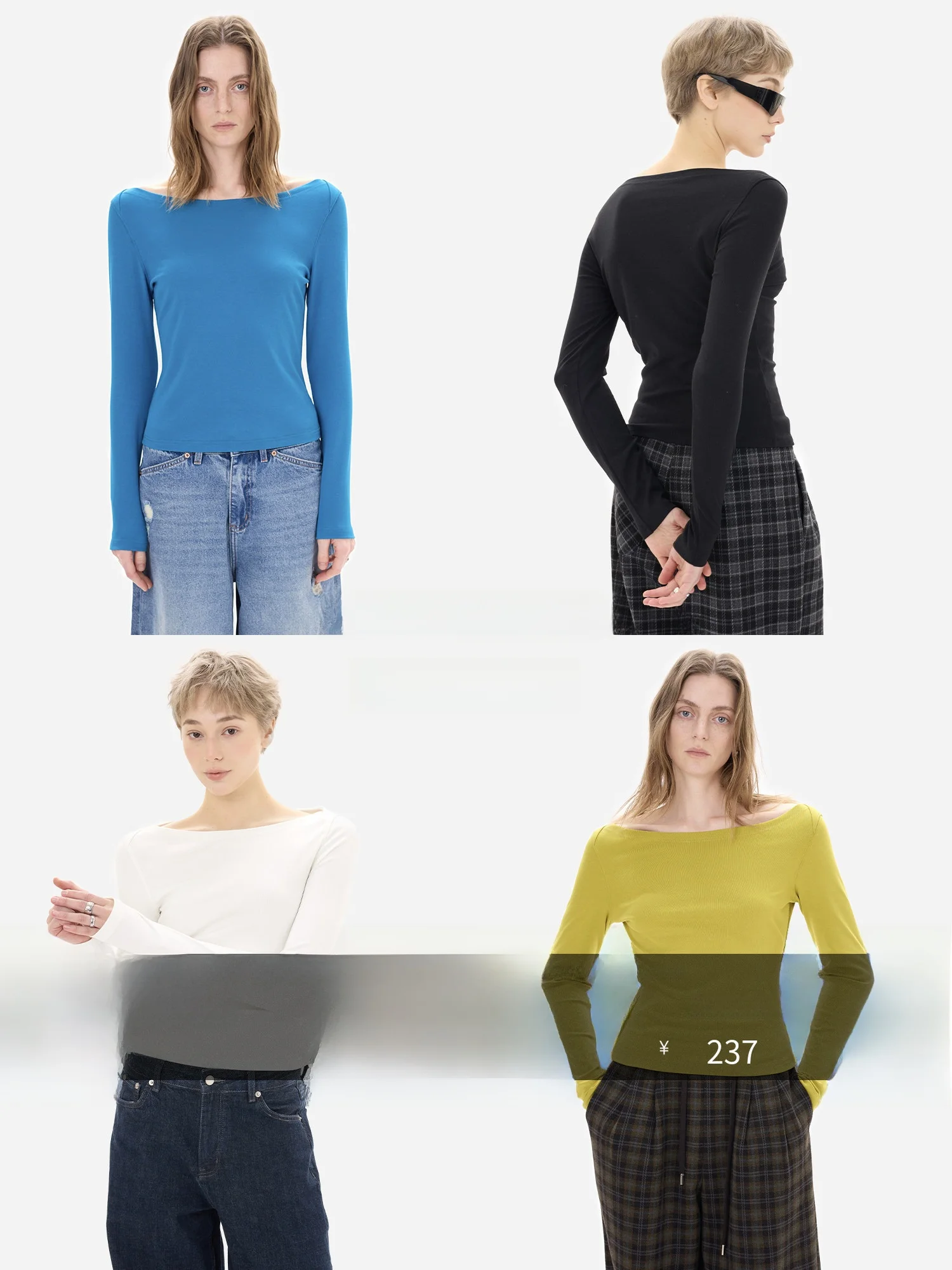 

Faionable Modal Base Layer One oulder Design Exposing Clavicle Casual Versatile Women's T-irt Ci Walk Suitable