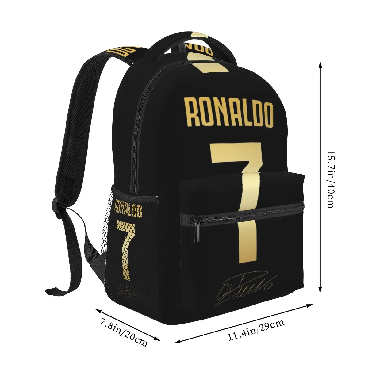 Mochilas CR7 Cristiano Ronaldo, mochila para niños y niñas, mochilas escolares para estudiantes, mochila para niños de dibujos animados, bolso de hombro de gran capacidad