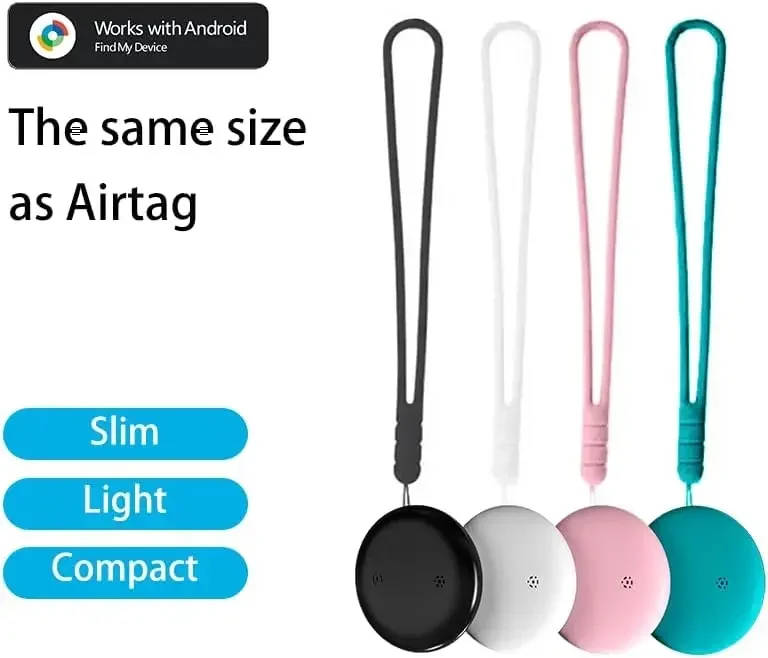 Smart Bluetooth Tracker Works with Google Find My Device IP67 Waterproof Anti Lost Locator for Keys Luggage Pet Bag
