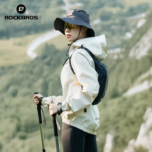Imagen 2 del producto ROCKBROS chaqueta impermeable a prueba de viento chaqueta de lluvia pesada bicicleta de carretera de montaña montar al aire libre impermeable chaqueta para hombres mujeres chaqueta