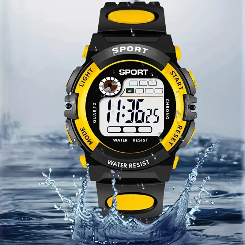 Unisex Electronic Watch, Single Eye Electronic Watch with Alarm Clock and Stopwatch Function, Luminous Casual Sports Watch image 3