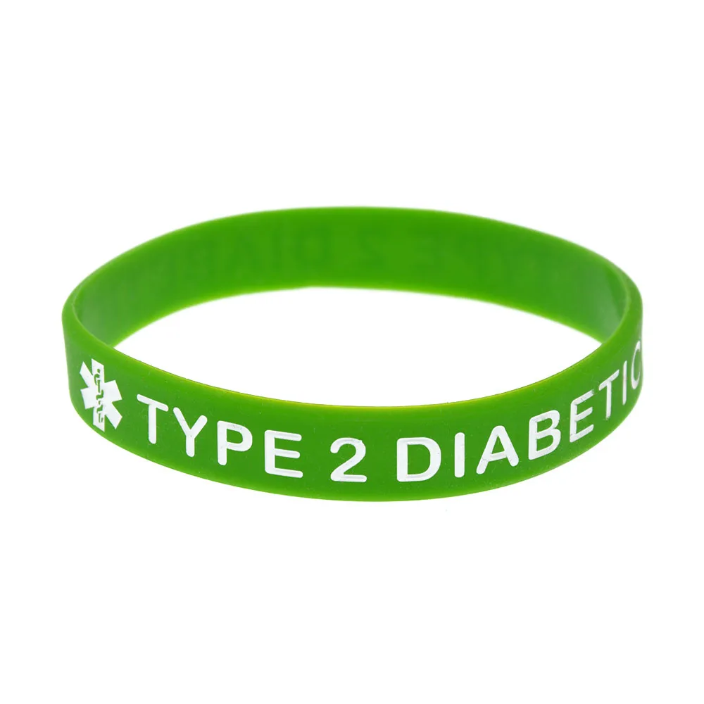 1 Stück/7 Stück Typ-2-Diabetiker-Silikonarmband Unisex Fitness-Gummiarmband Erwachsenengröße – Detail 6