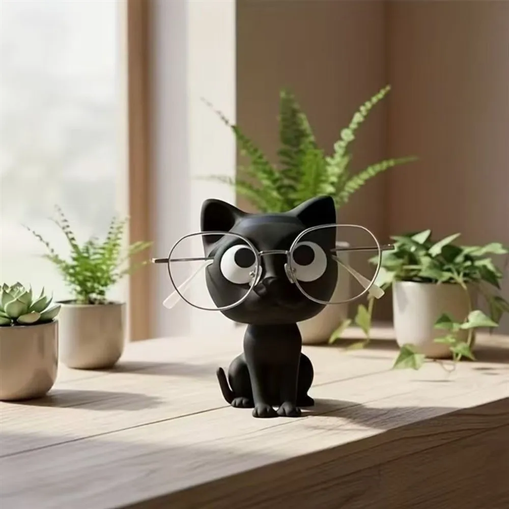 Creative 3D Print Eyeglass Show Holder Cute Non-slip Cat Glasses Display Stand Decorations Animal Cat Ornaments Home Decorations
