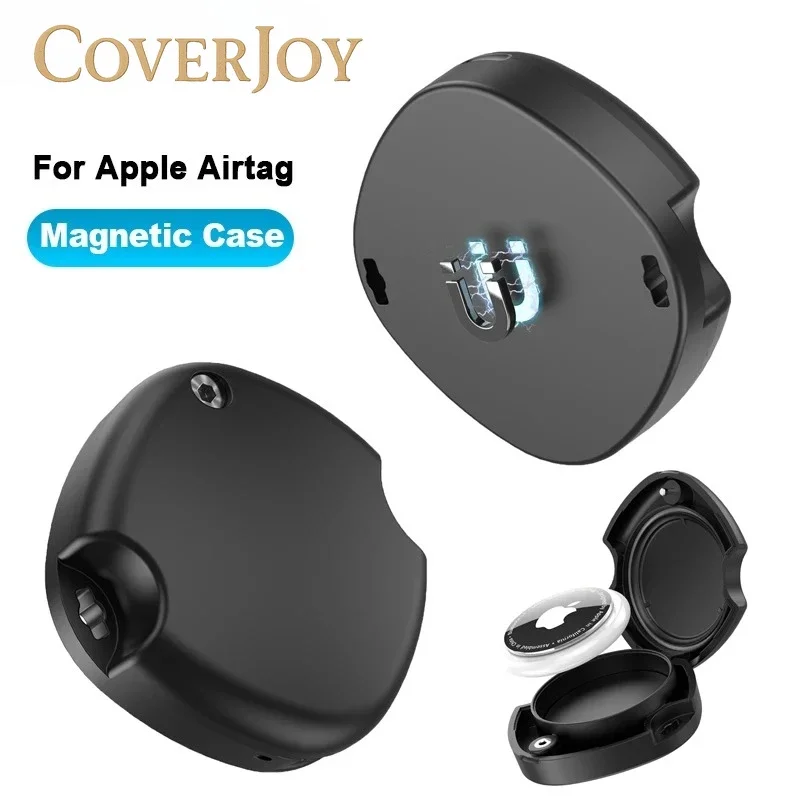 CoverJoy Magnetic Adhesive Mount for AirTag Strong Hidden Tracker Holder Universal for Car Bike Drone Accessorie,