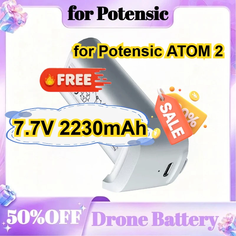 

17.18Wh Rechargeable Batteries 7.7V 2230mAh for Potensic ATOM 2 Upgraded Drone Battery
