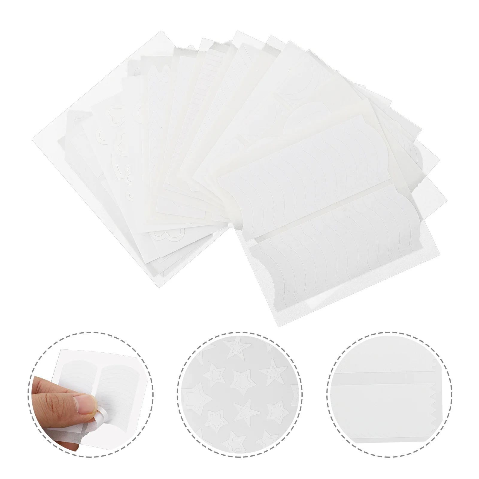 

4Sets French Manicure Nail Guide Stickers Half-Moon Nail Art Decals for Natural Artificial Nails Easy DIY Manicure Tool