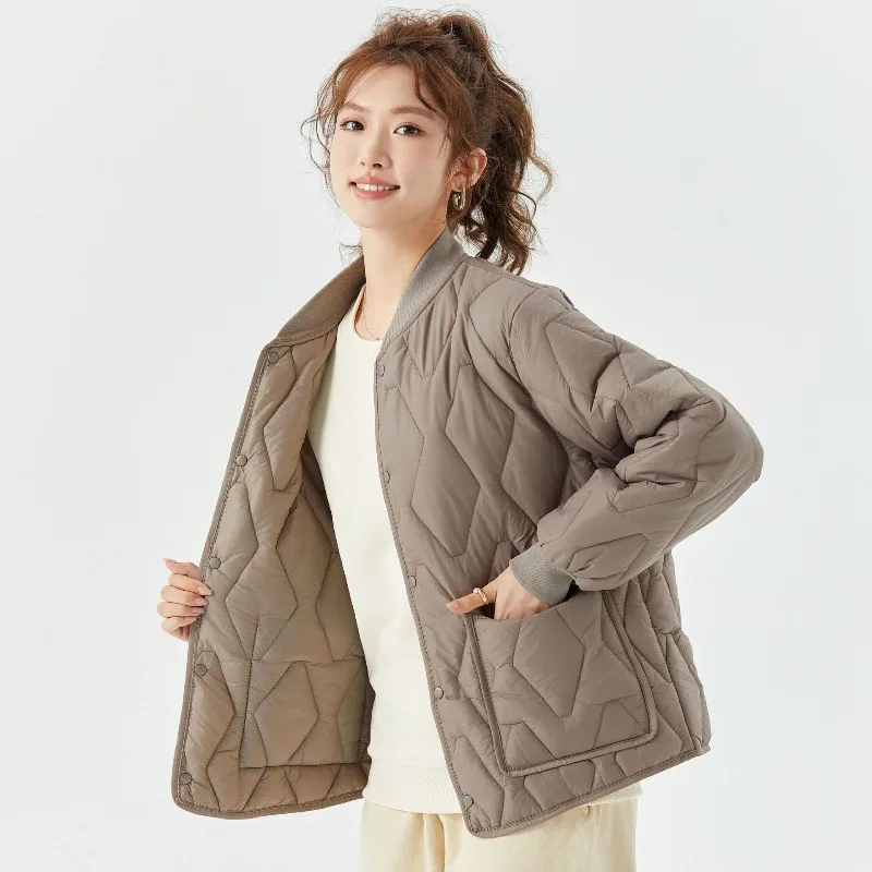 2025 Nuovo caldo cappotto imbottito in cotone lungo allentato casual da donna Autunno Inverno Nuovo cappotto dal design semplice con Kets Top confortevole