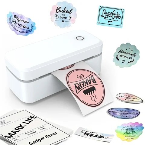 Marklife x4 impressora de etiquetas térmica portátil para 100x150cm pacotes de envio impressão de etiquetas automáticas compatíveis com bluetooth