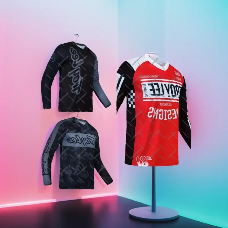 T L D الصيف دراجة هوائية جبلية التحكم في السرعة كم طويل M T B تنفس الرجال حجم كبير الدراجات دعوى دراجة نارية على الطرق الوعرة تي شيرت #1