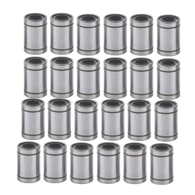 24PCS LM8UU 8Mm Linear Ball Bearing 8X15x24mm Bush Bushing CNC Parts For 3D Printer