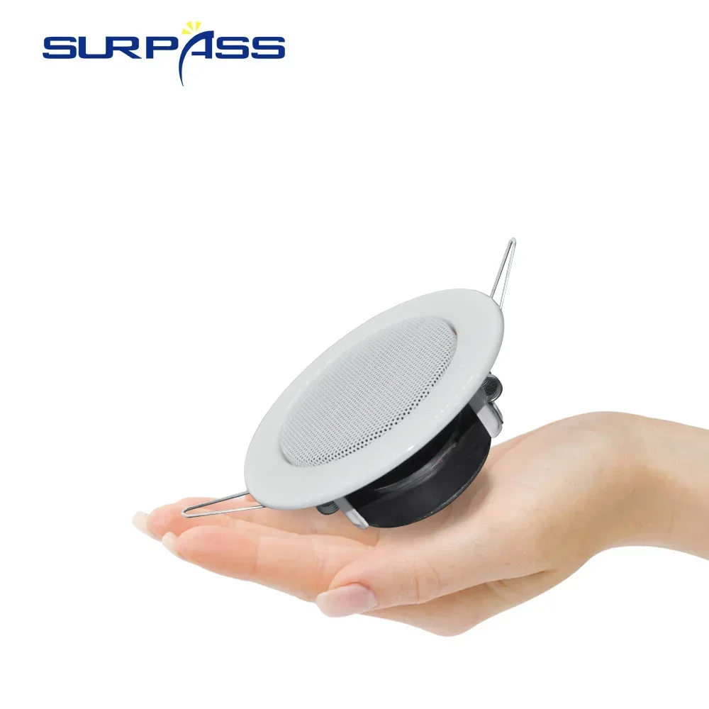 Melhores alto-falantes de chifre de teto à prova de umidade mini na parede alto-falante 3 Polegada telhado chifre áudio para casa sistema de música de fundo