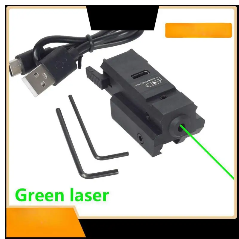 Red Green Lase-r Sight USB Rechargeable Lase-r Sight For Rifle Handgun Pistol Airsoft Gun Shooting Lase-r Pointer Lase-r