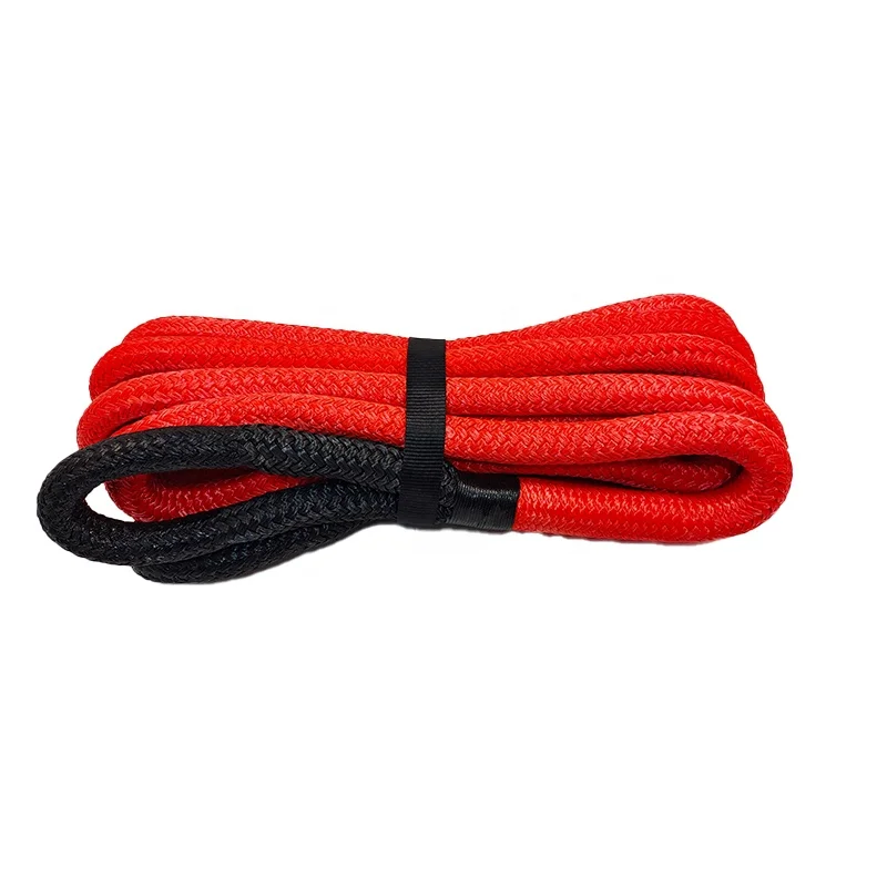 Heavy Duty 12T Kinetic Recovery Towing Rope Kit With Soft Shackles for 4X4 Off-Road Cars With 1in X 30ft Tow Rope