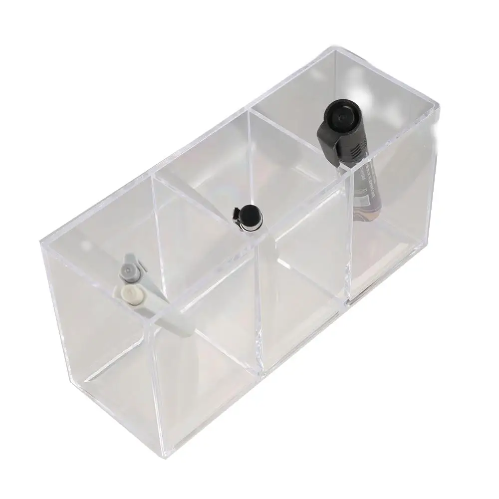 Large Capacity Transparent Desk Pen Holder Simple Acrylic Pencil Storage Box Clear Display Stationery Organizer Home Office