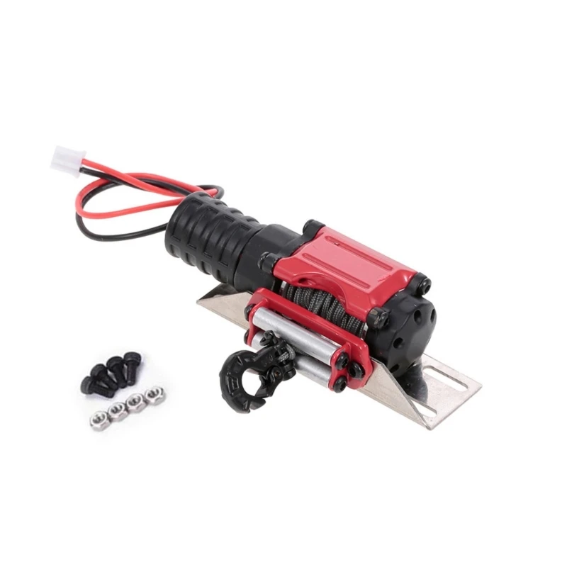 Q0KB Simulated Car Winch Electric Automatic Outdoors Wired Mini RC Crawler Toy Part