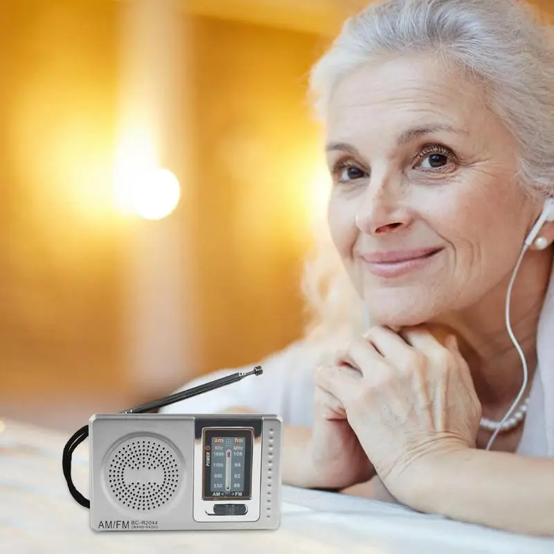 Portable Radio Pocket Mini Compact Transistor Radios Great Reception Earphone Jack Portable Transistor Radio For Walking Camping