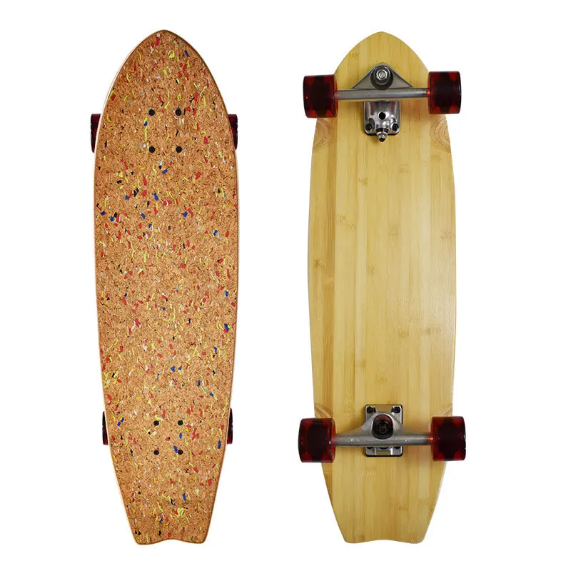 C7 Spring Skateboard Maple Bamboo Mixed Dance Board Surfboard for Surfing and Skateboarding