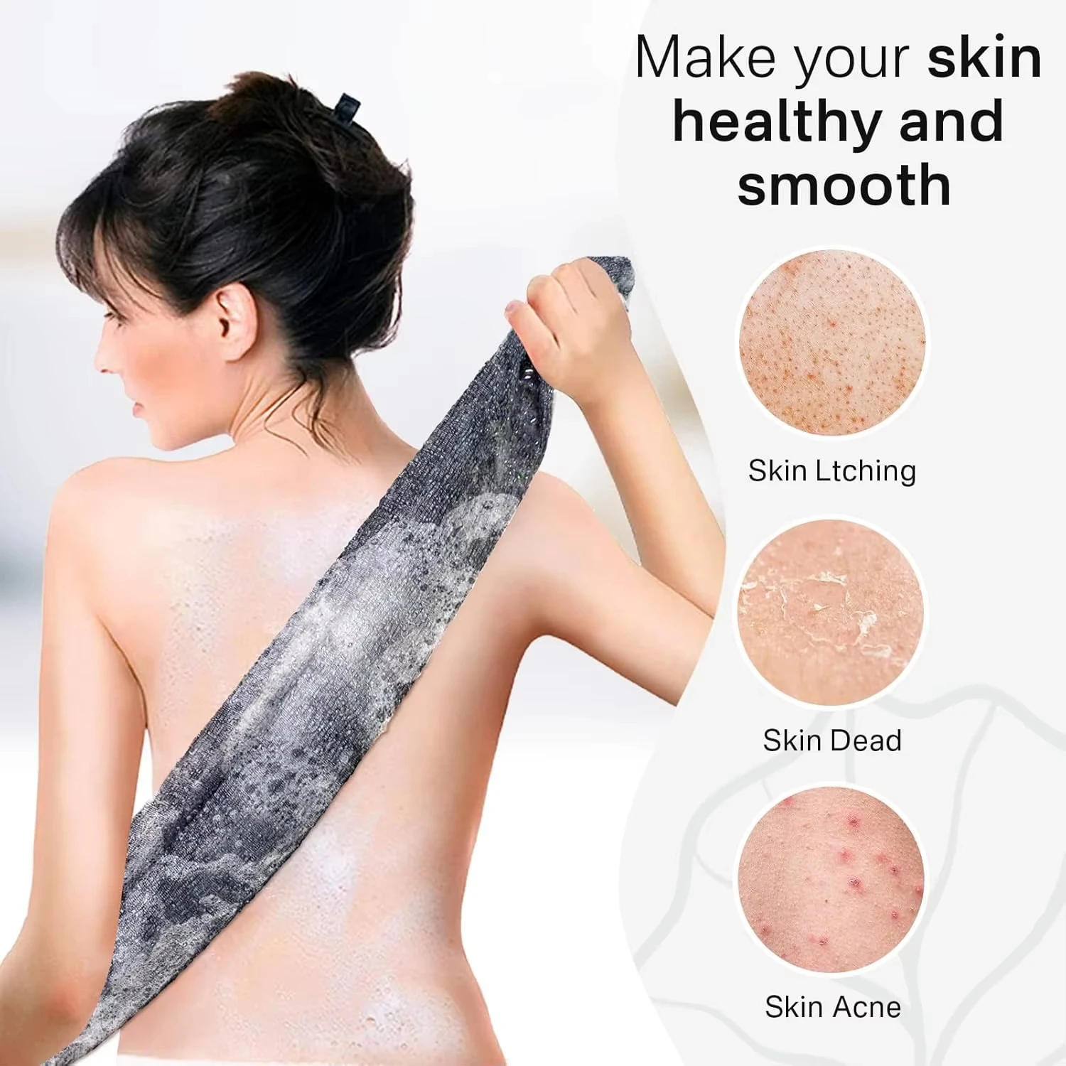 Shower Sponge Quick Drying Exfoliating Scrub Bath Towel Body Back Wash Cloth High Quality Japanese Sauna Towel For Foot Scrub