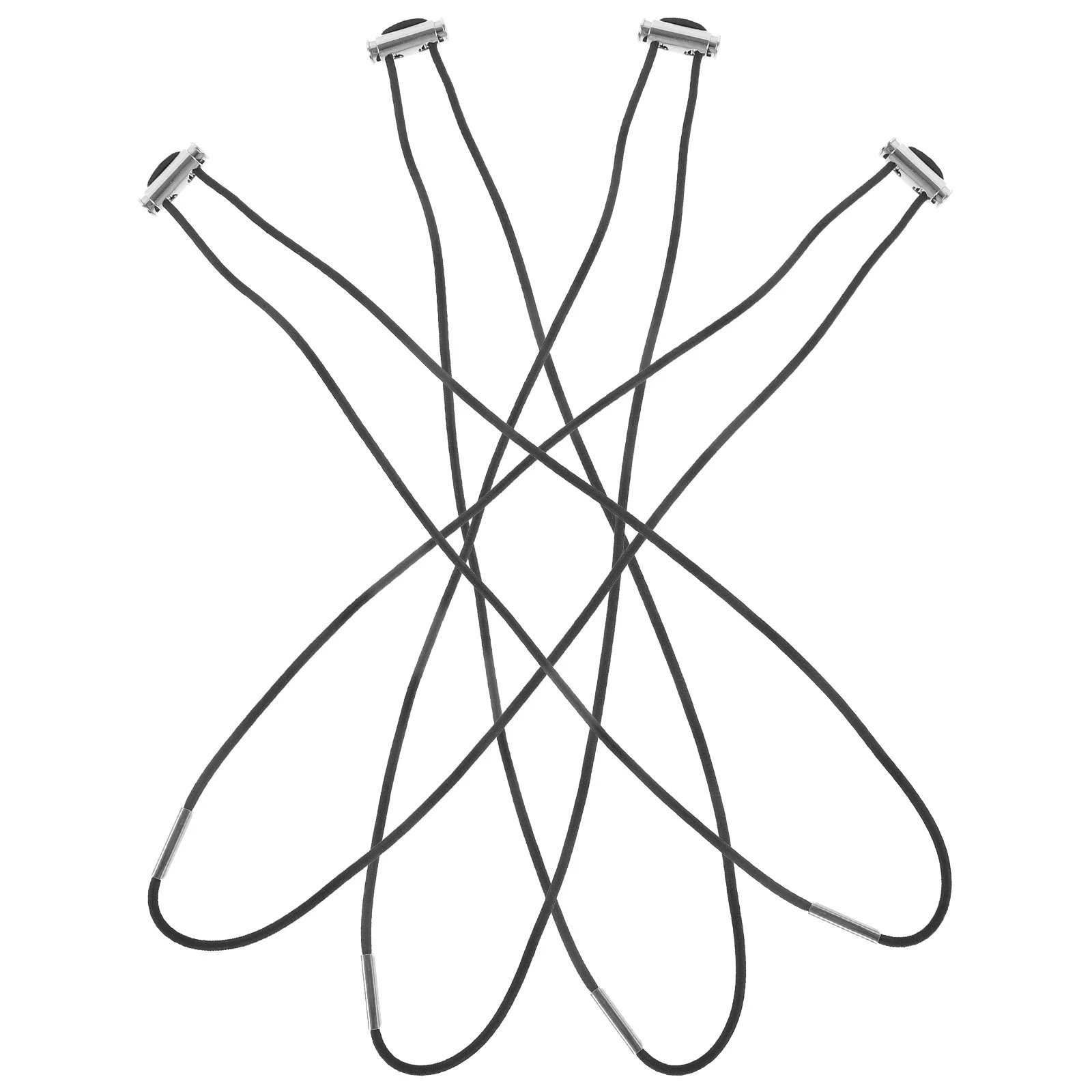 

4 Pcs Elastic Trash Can Bag Holders Garbage Bungee Cords Fixed Band Bands Straps