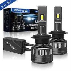 BEVINSEE H7 LED CANBUS H4 H11 H1 LED Headlight Bulbs 120W 22000LM Super Bright 9005 HB3 9006 HB4 9012 HIR2 Fog Lamps 6000K 12V