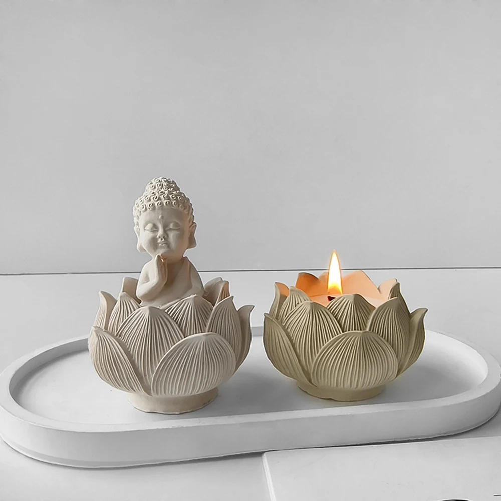 Buddha statue aromatherapy candle silicone mold DIY Buddha handmade Silicone Mold Scented Making Tools 3D DIY Handmade Fragrance