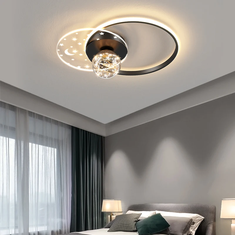 Nordic Bedroom LED Ceiling Lights Atmosphere Living Room LED Ceiling Lamp 2023 New Simple Master Bedroom Lighting Home Fixtures