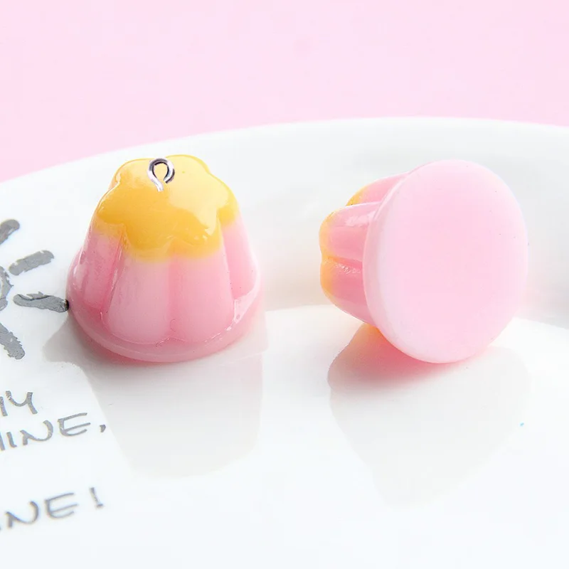 10Pcs Simulation Jelly Kawaii Food Resin Charms for Jewelry Making Accessories DIY Pendant Earrings Keychain Necklace Decoration