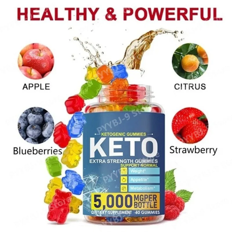 

Кетогенные жевательные конфеты BHB повышенной силы действия 5000 мг для энергетического метаболизма и контроля аппетита, ежедневная добавка, веганские, без ГМО, 60 штук