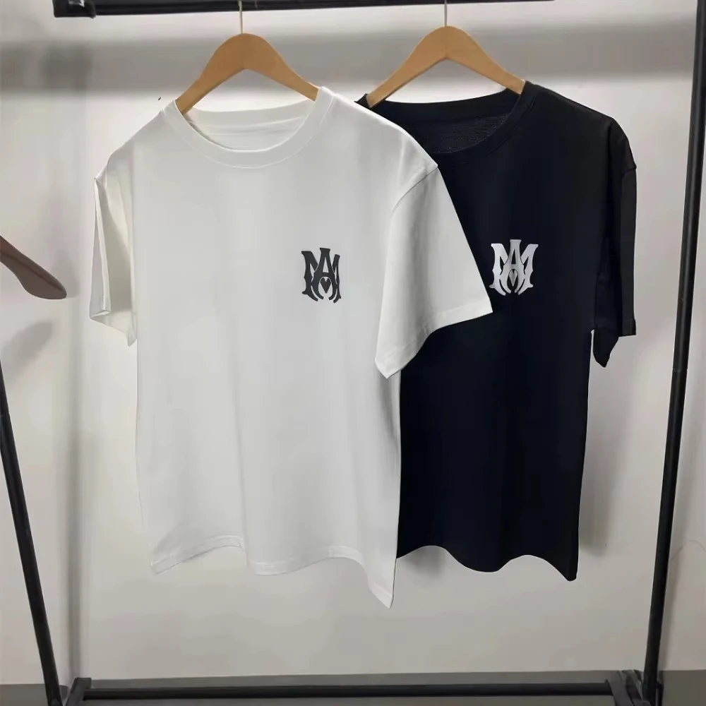 

2025 Summer Hot Selling High Quality Pure Cotton Printing Men Women Short Sleeve Couples Mountaineering Breathable Tees Unisex