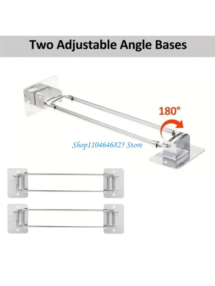 

Adjustable Telescopic Corner Shower Storage Rod Stainless steels Expandable Campers Shower Storage Poles Easy Installation