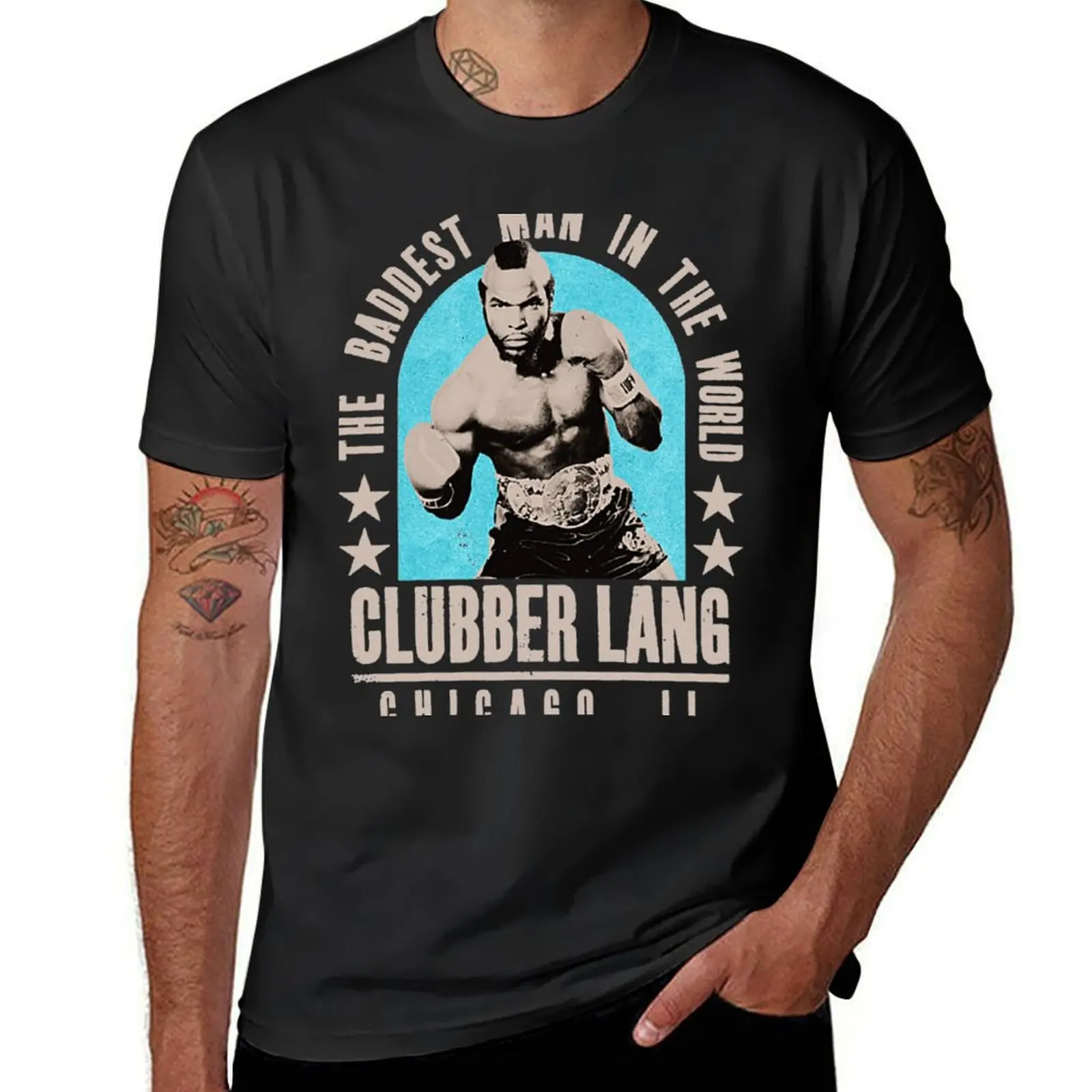 Clubber Lang Pain Chiffon T-Shirt kawaii clothes animal prinfor boys anime clothes mens graphic t-shirts hip hop