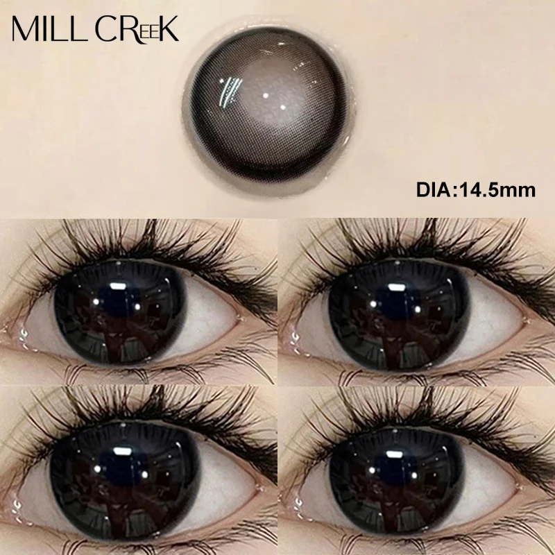 Myopia Contact Lenses Big Black Eyes Cosmetic Contacts Lenses Beautiful Yearly Colored Contact natural Lenses for eyes 2pcs/Pair