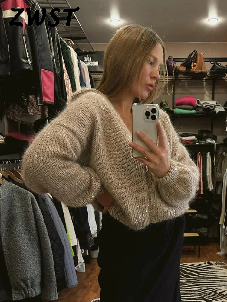 Casual opstaande kraag jas dames bruin volledige mouw losse grote zak dame jassen 2025, herfst winter chique vrouwelijke straat uitloper