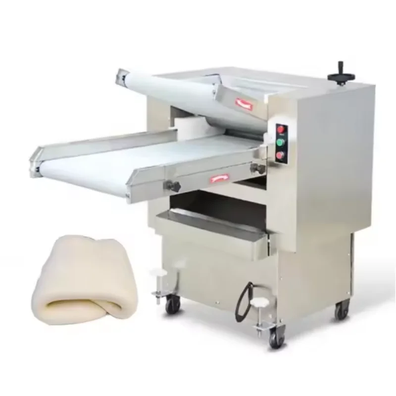 

Automatic Pizza Dumpling Bread Noodle Dough Sheeter Roller with Conveyor Belt Adjustable Thickness Electric Bakery Machine