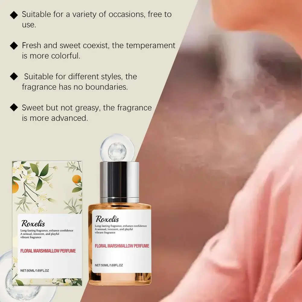 عطر أورانج بلوسوم 50 مل للجنسين بخاخ للجسم عطر زهري طازج يدوم طويلاً فرمون مختلط يؤرخ أو دو تواليت