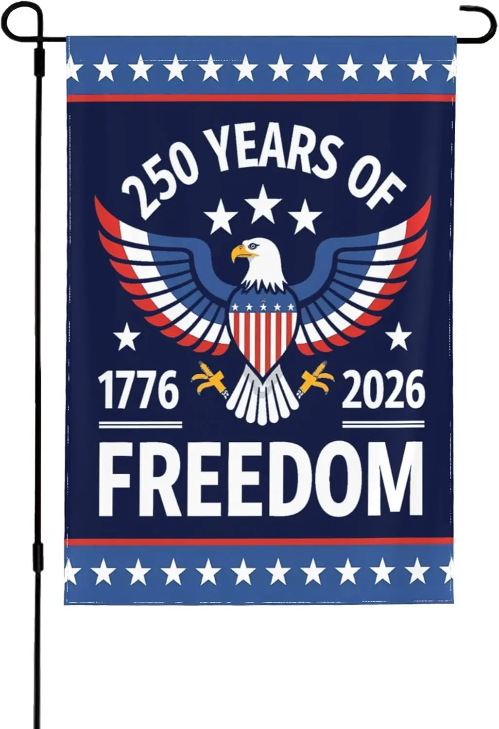 Americas Semi Quincentennial 250th Anniversary Flag 28x40 2026 4th of July Garden Flags Double Sided Yard Signs Decorations  IIC