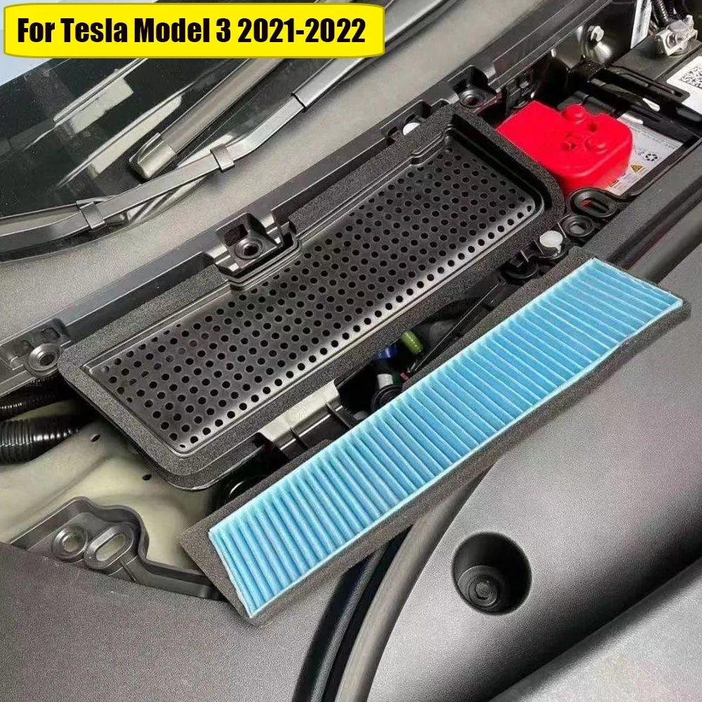 Car-styling Air Intake Filter Inlet Air Vent Filter Activated Carbon Air Conditioning Intake Filter For Tesla Model 3 2021