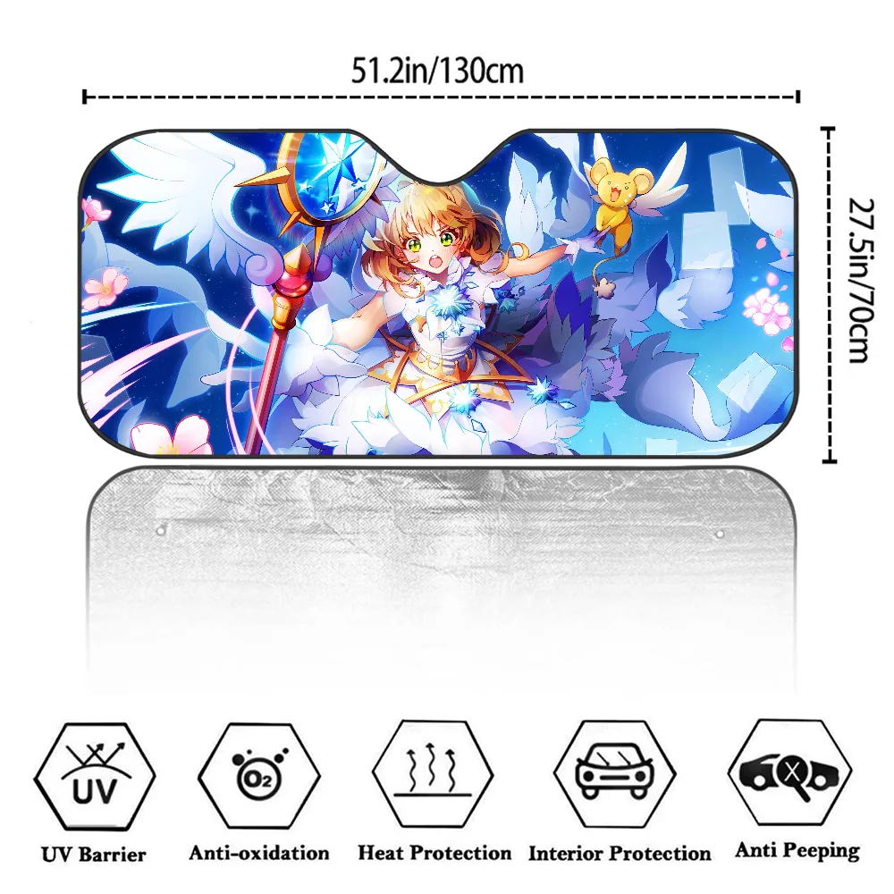 Anime cartes Captors Sakuras pare-brise voiture pare-soleil drôle Animal pare-brise fenêtre solaire voitures rayons pliants pare-soleil protecteur