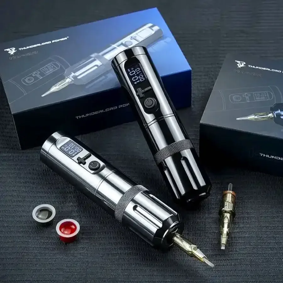 Máquina de tatuaje inalámbrica K6022, pluma de tatuaje de carga tipo equipo LED, Kit profesional, juegos portátiles, maquillaje permanente