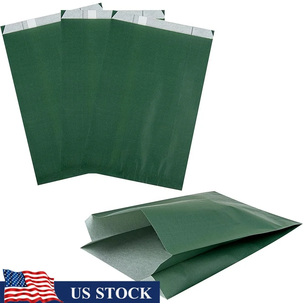 

Лесно-зеленые бумажные пакеты для закусок, жиронепроницаемые мешки для жарки в микроволновой печи, 7x3x11 дюймов, 100 шт., вечеринки, пикники, мероприятия на открытом воздухе