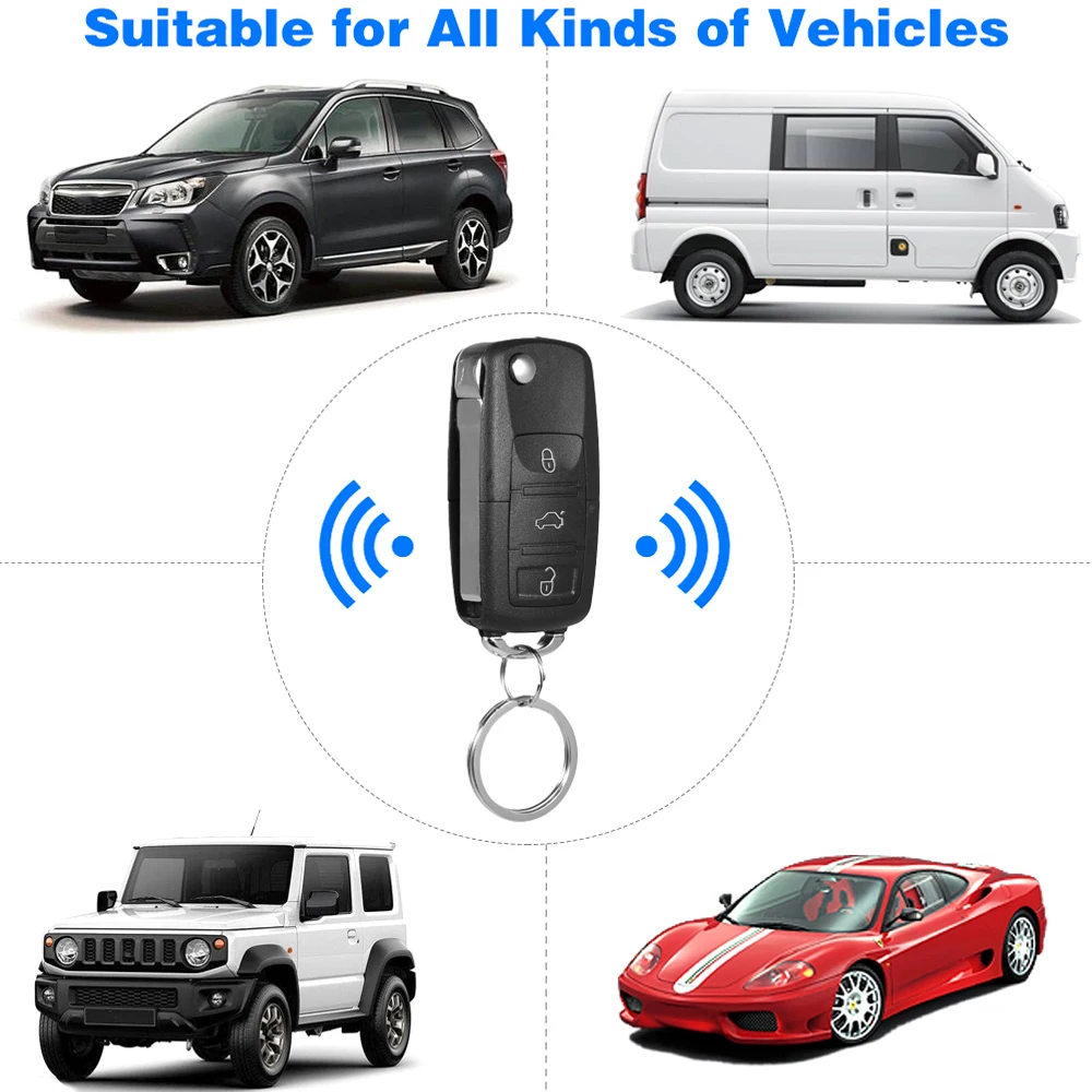 Kit Di Chiusura Centralizzata Con Accesso Senza Chiave Per Auto – Telecomando 433,92 MHz, Antifurto E Blocco Automatico, Universale