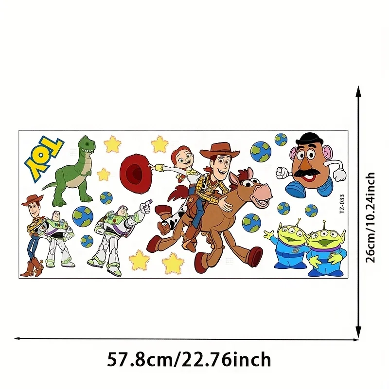 1 ملصق حائط من ديزني توي ستوري، ديكور نافذة، ديكور منزلي، ديكور منزلي فريد وملفت للنظر، هدية مثالية